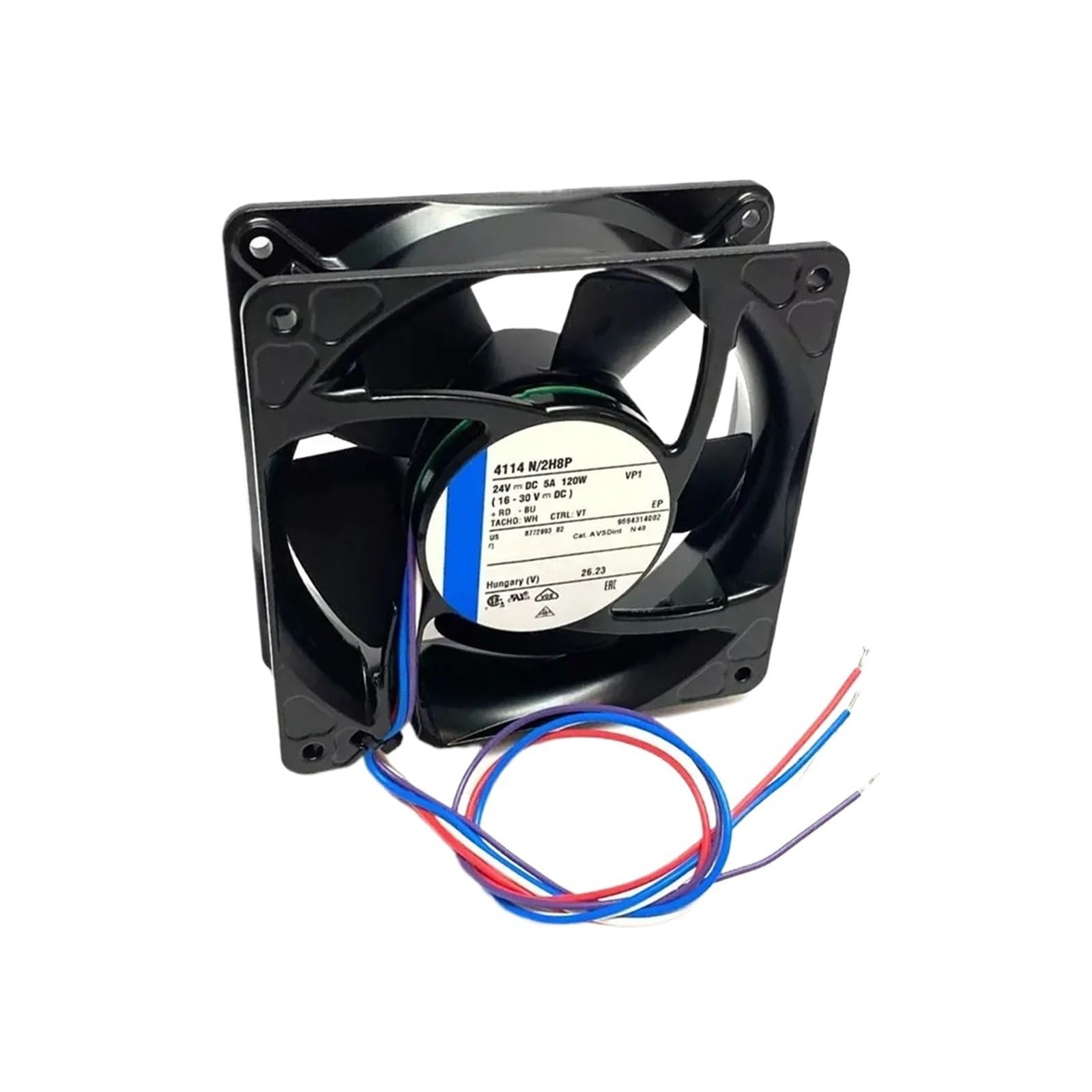 Case cooling Axial Fan 120*120*38MM 4114N/2H8P DC 24V 120W 4-wire radiator