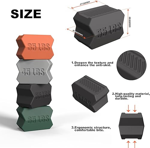 Miniatura 2 de Ejercitador de mandíbula para hombres y mujeres - Tabletas de silicona para ejercitar la mandíbula - Potente entrenador de mandíbula para usuarios