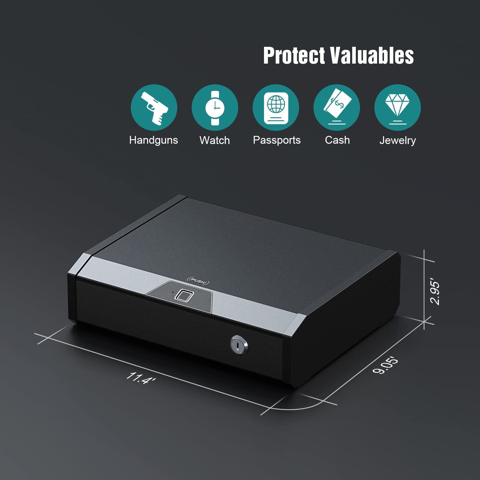 Buy Gun Safe Pistol Safe, Biometric Gun Safe for Handgun, with