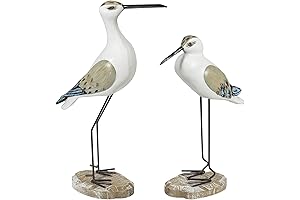 Mesmerizing Mediterranean Wooden Seagull Figurines