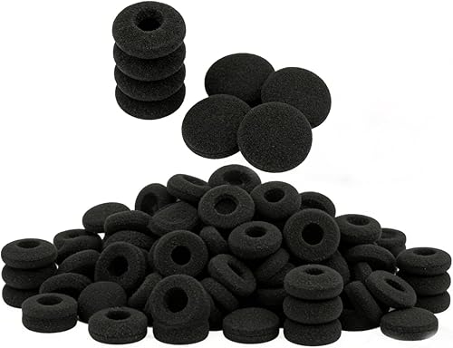 Paquete de 100 fundas de espuma de 0.71 pulgadas para auriculares, almohadillas de esponja de repuesto para auriculares, iPod, iPhone, iPad, MP3,