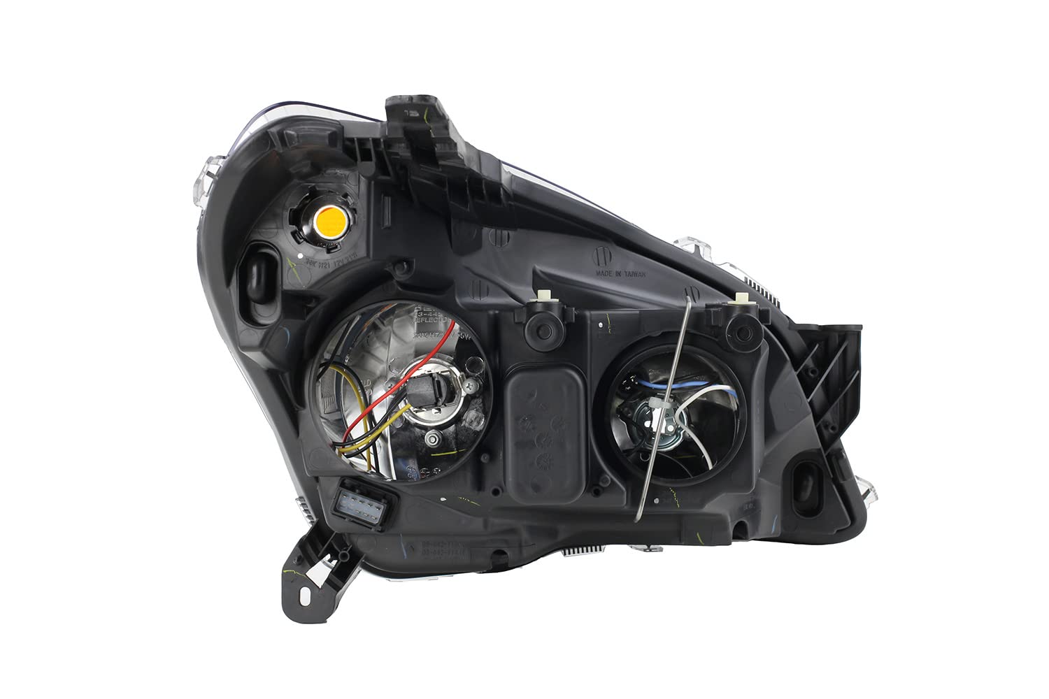 Johns, Set di fari alogeni anteriori adatti per Opel Astra H 03/2004 – H7 H1 sinistra e destra + fendinebbia + lampadina