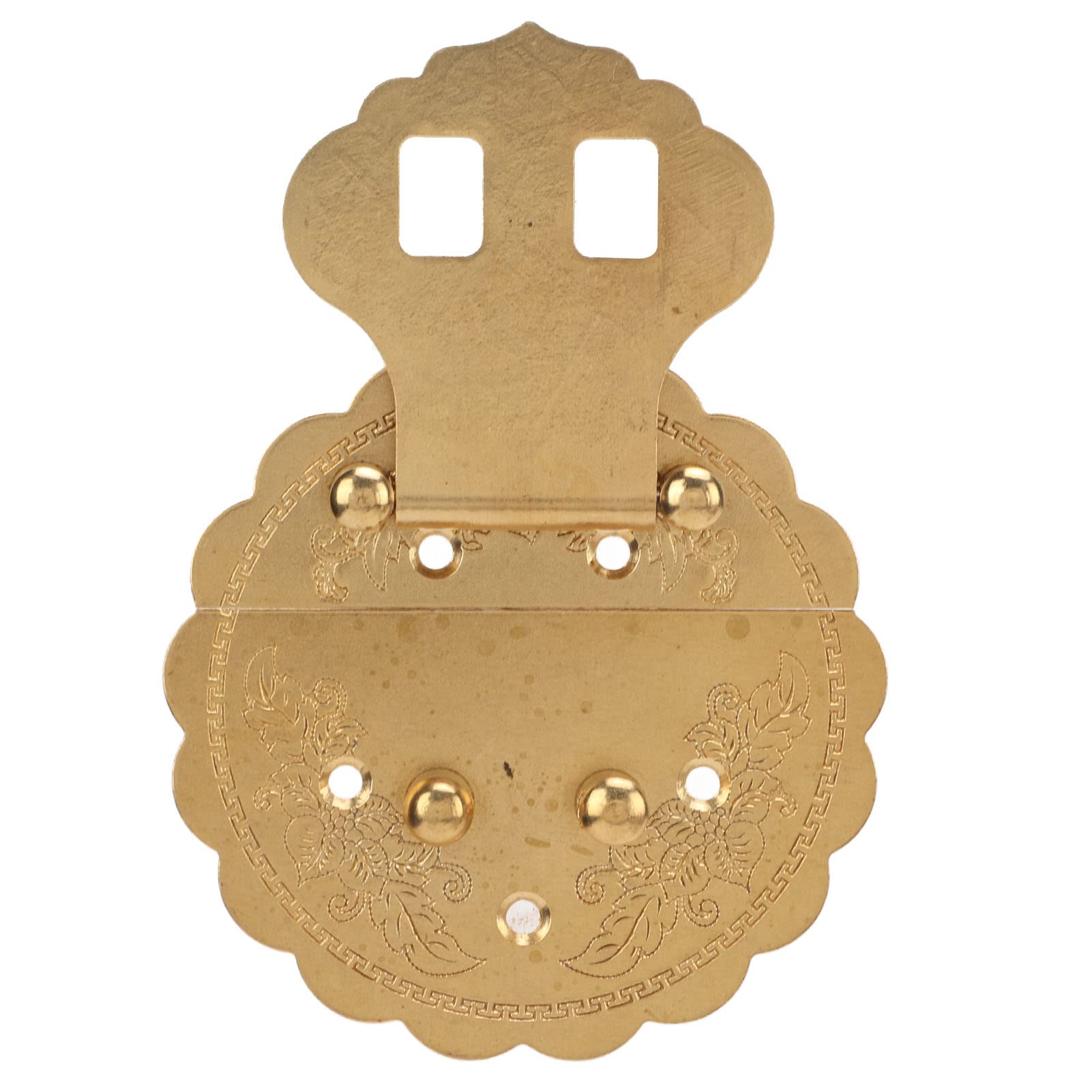 Restokki Brass Hasp Buckle Lock, Retro Design Metal Lock for Cabinet Wooden Box Decor