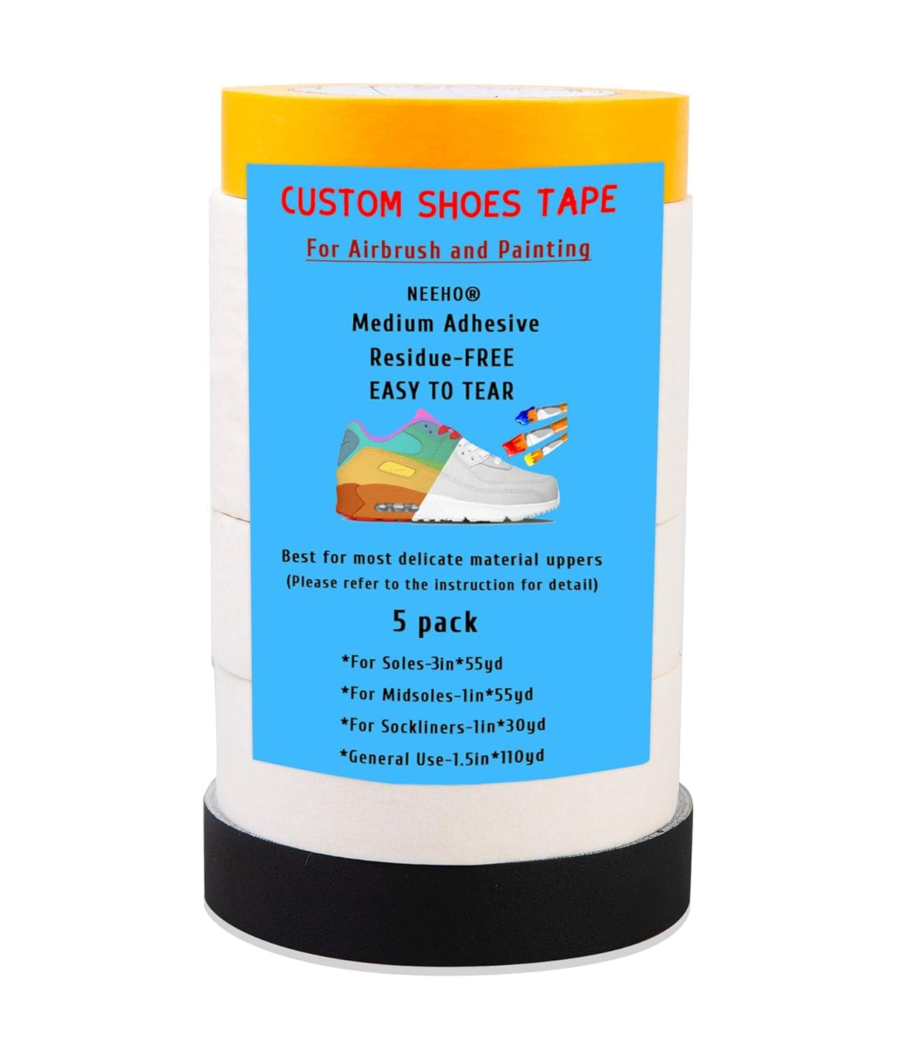 Neeho Painting Tapes Set, 5Pcs Painting Tapes Include 3Pcs