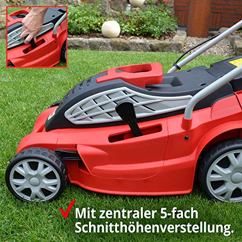 HECHT Premium Elektro Rasenmäher 1600 W 38 cm 45 L Fangkorb – Ansicht 5