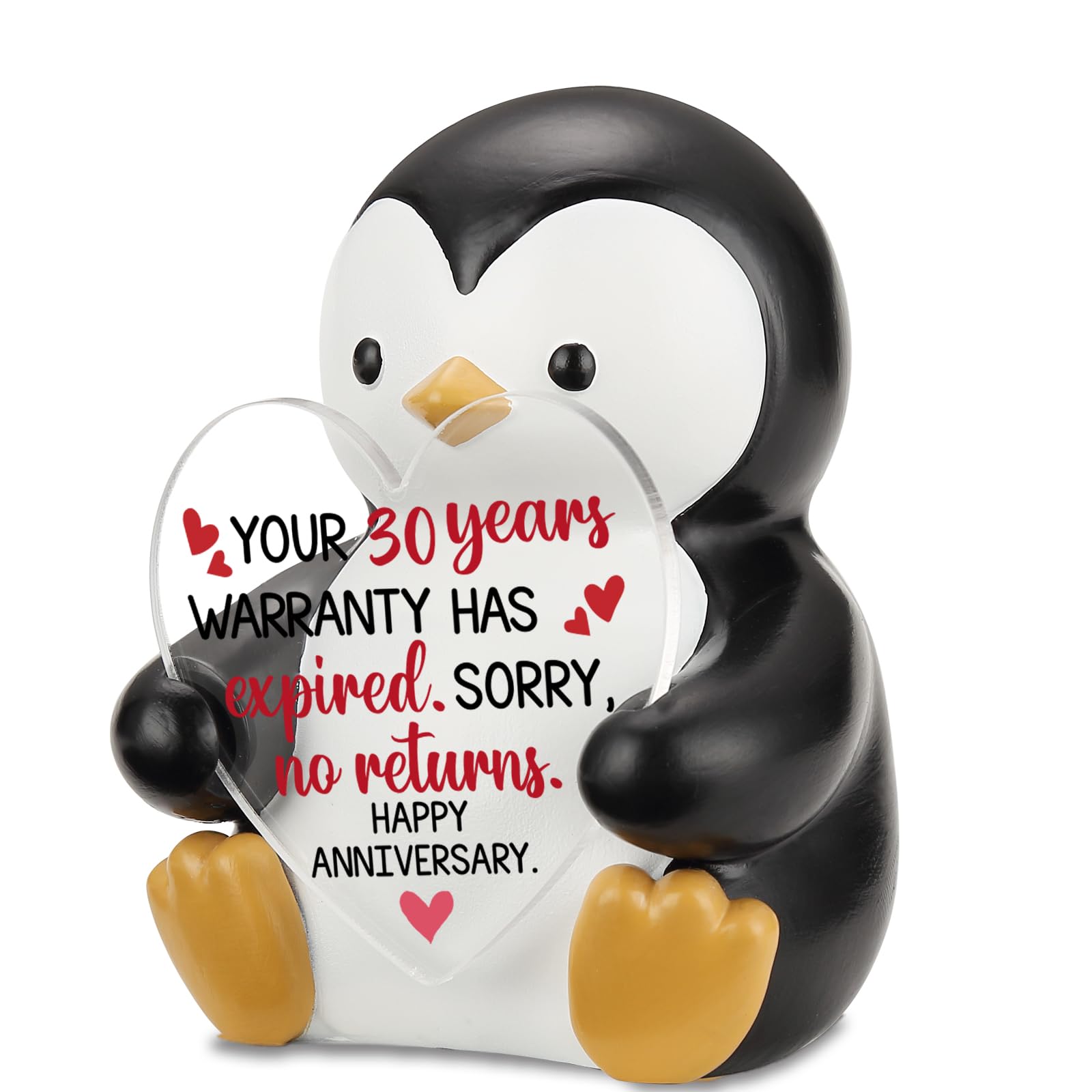 Photo 1 of Penguin Gift for Husband Wife, 30 Year Anniversary for Married Couples Gift, Funny Penguin Figurine Mate for Life, Pearl Wedding Anniversary for Him Her Gift, Valentine Birthday Christmas Decor XCSC9