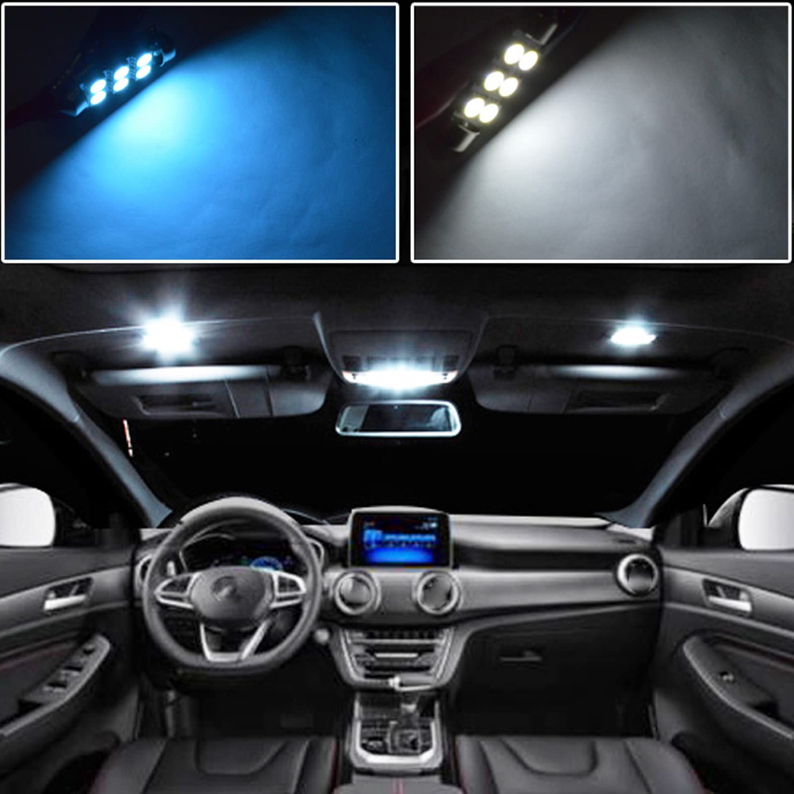 14 Uds. De Bombillas LED Blancas para Coche, Kit de luz de cúpula de Mapa Interior, lámpara de Placa de matrícula para Puerta de Maletero, para Subaru Tribeca 2006-2012 2013 2014