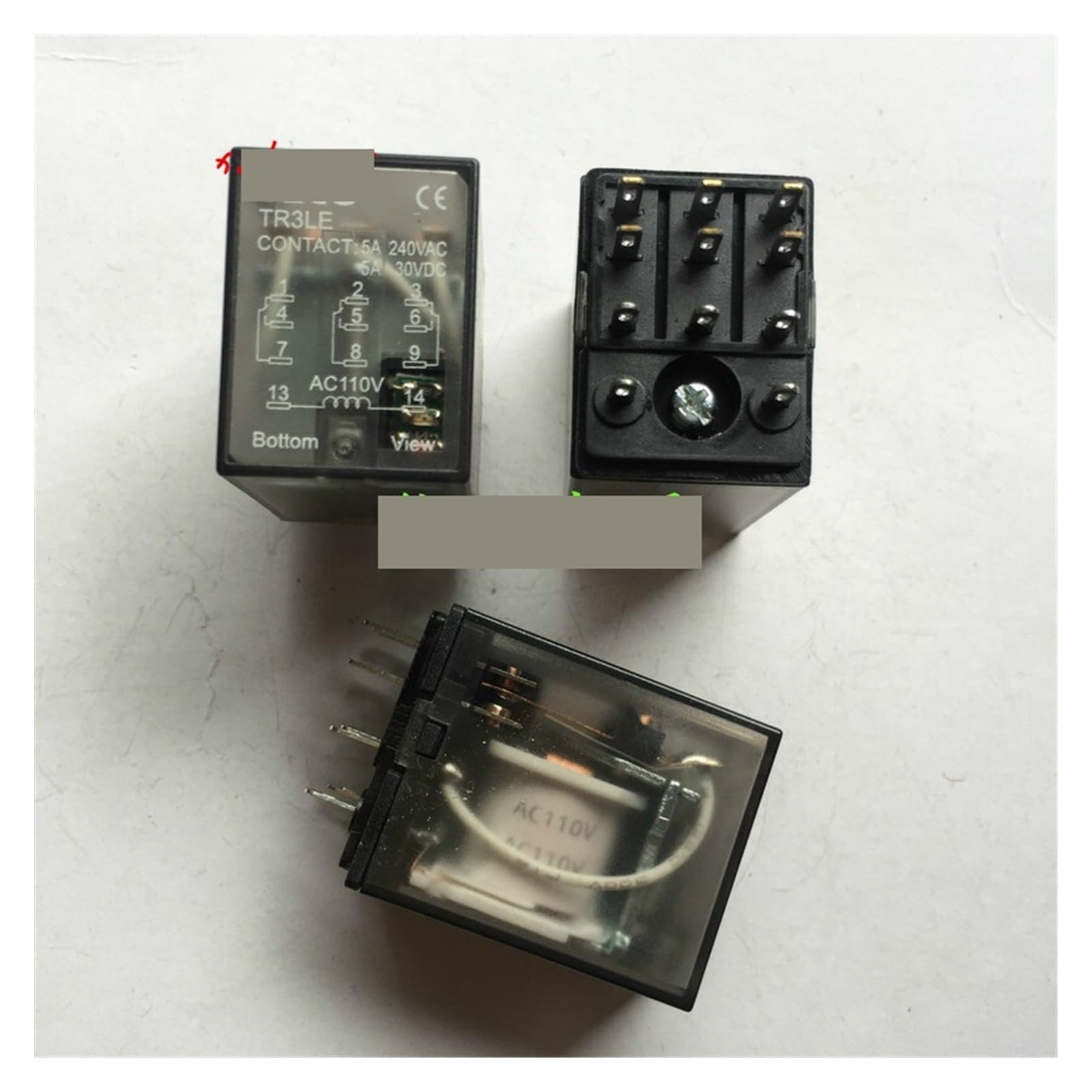 Relé intermedio TR3LE 5A AC110V relé de acoplamiento para control eléctrico industrial 2