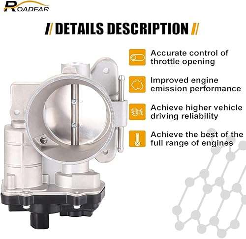 Miniatura 3 de ROADFAR Cuerpo del acelerador: apto para 5.3L 4.8L para Chevy para Silverado 1500 03-06, 5.3L para Chevy para Tahoe 03-06, 5.3L 4.8L para GMC para
