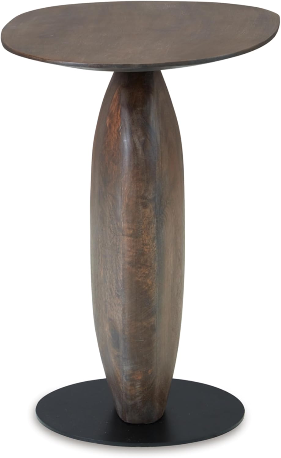 Signature Design by Ashley Cormmet Industrial Accent Table with Metal Base, Dark Brown & Black