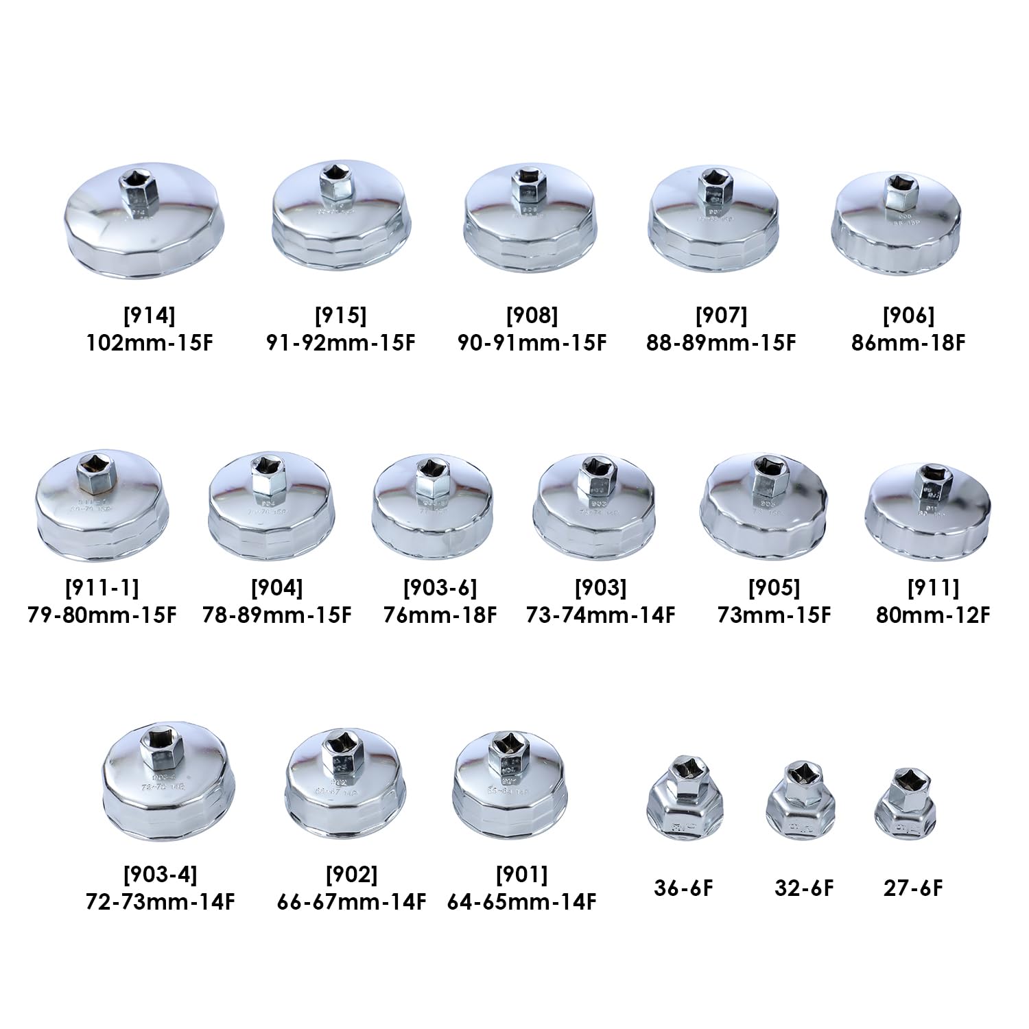 TOPWAY 19 Pezzi 1/2" Set di Chiavi per Filtro Olio in Acciaio Inossidabile con 2 Manette Chiave Regolabile per Filtro Olio per Garage Auto Riparazione con Custodia