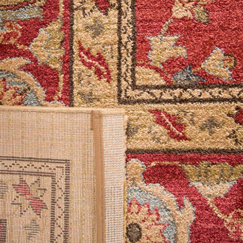 Safavieh Persischer Traditioneller Teppich, MAH698, Gewebter Polypropylen, Rot / Natürlich, 90 x 150 cm – Bild 6