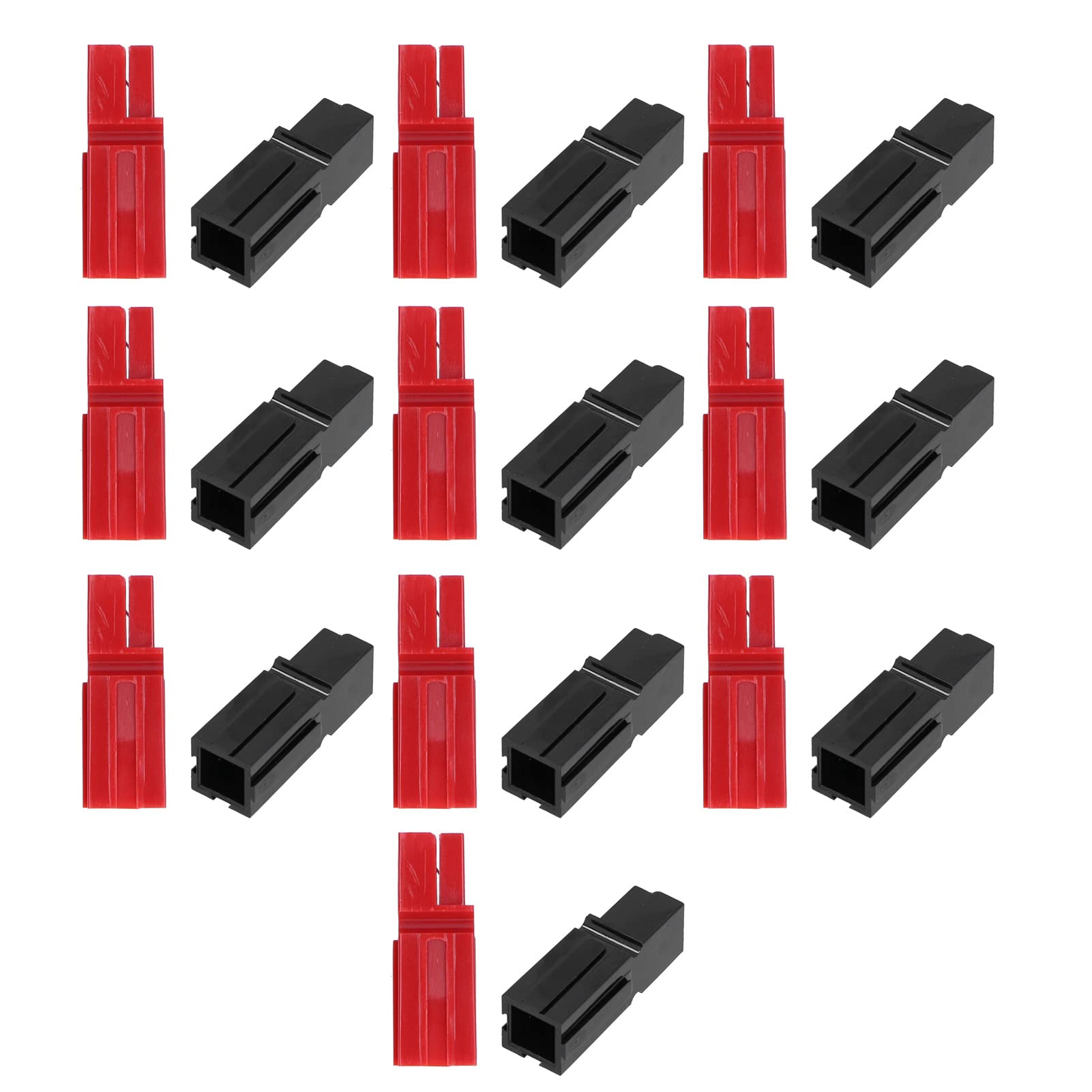 Contatti Connettori Batteria da 75 A Spine Rosse/nere + Terminali, Placcati in Argento, Corrente Elevata per Gruppo di Codifica, con Code di Rondine Stampate