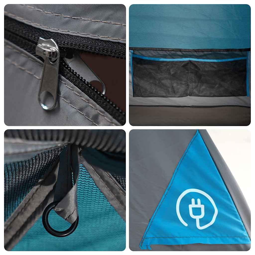 Mangloder Kuppel-Campingzelt Personen orange wasserdicht leicht und kompakt für Outdoor, Trekking, Camping, wandern, Festival und Garten mit abnehmbarem Überzelt und E-Anschluss