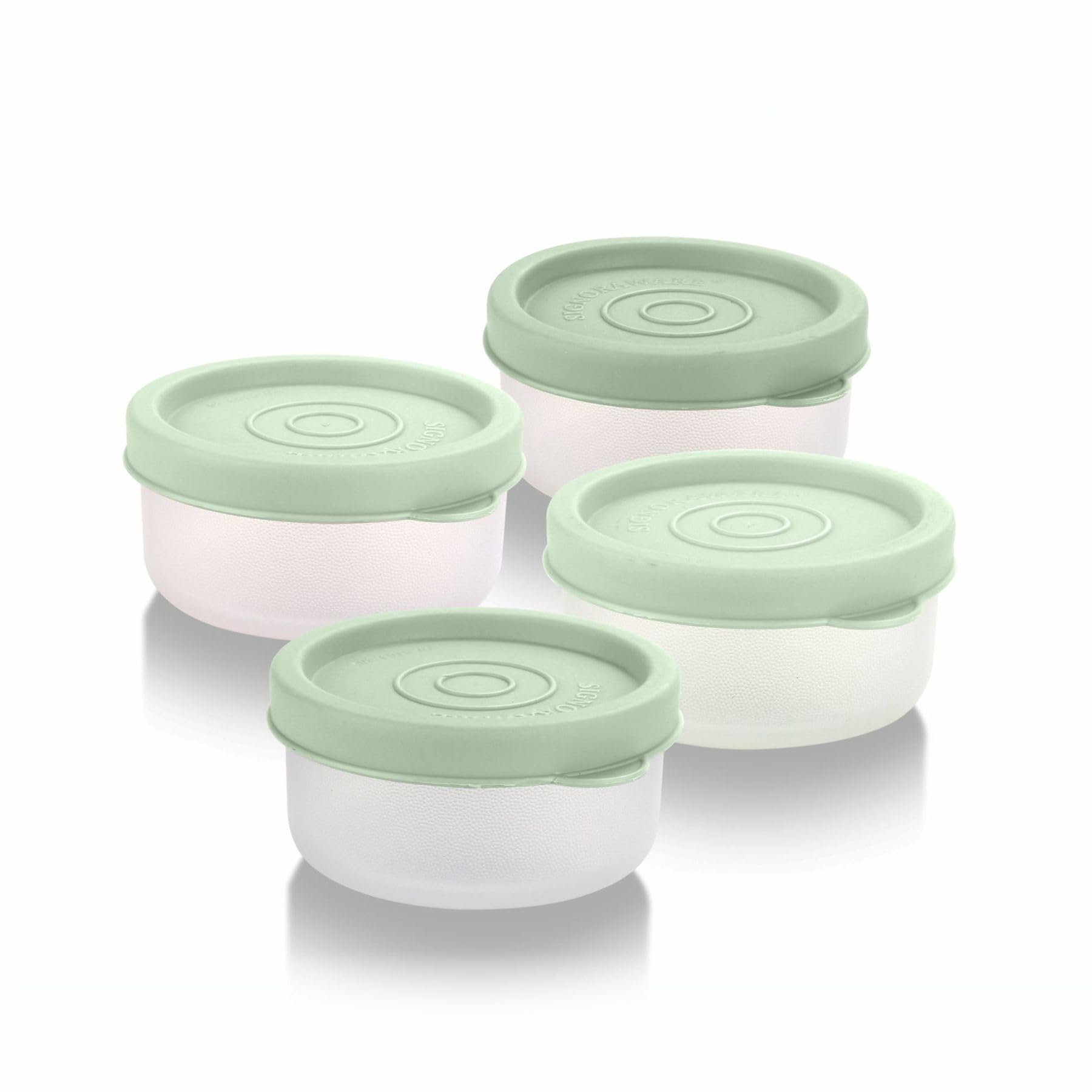 Condiment Cups Containers with Lids- 4 pk. 1.3 oz.Salad Dressing Container to go Small Food Storage Containers with Lids- Sauce Cups Leak proof Reusable Plastic BPA free for Lunch Box Picnic Travel