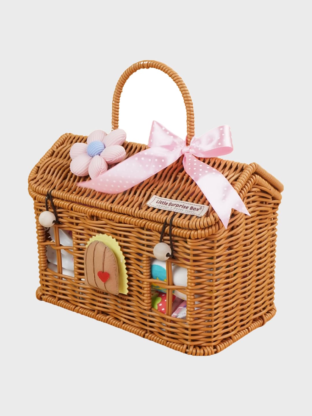 Little Surprise Box,15 pcs Pink Blessed Home Newborn Hamper/Gift Box for Baby Girl, 0-6 Months-image-15