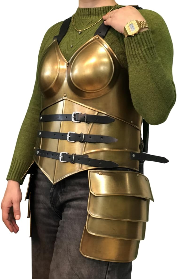 NauticalMart Medieval Knight Lady Armor Suit Cuirass Body Armor Brave Lady Armor Corset with Arm Bracers Female Armor