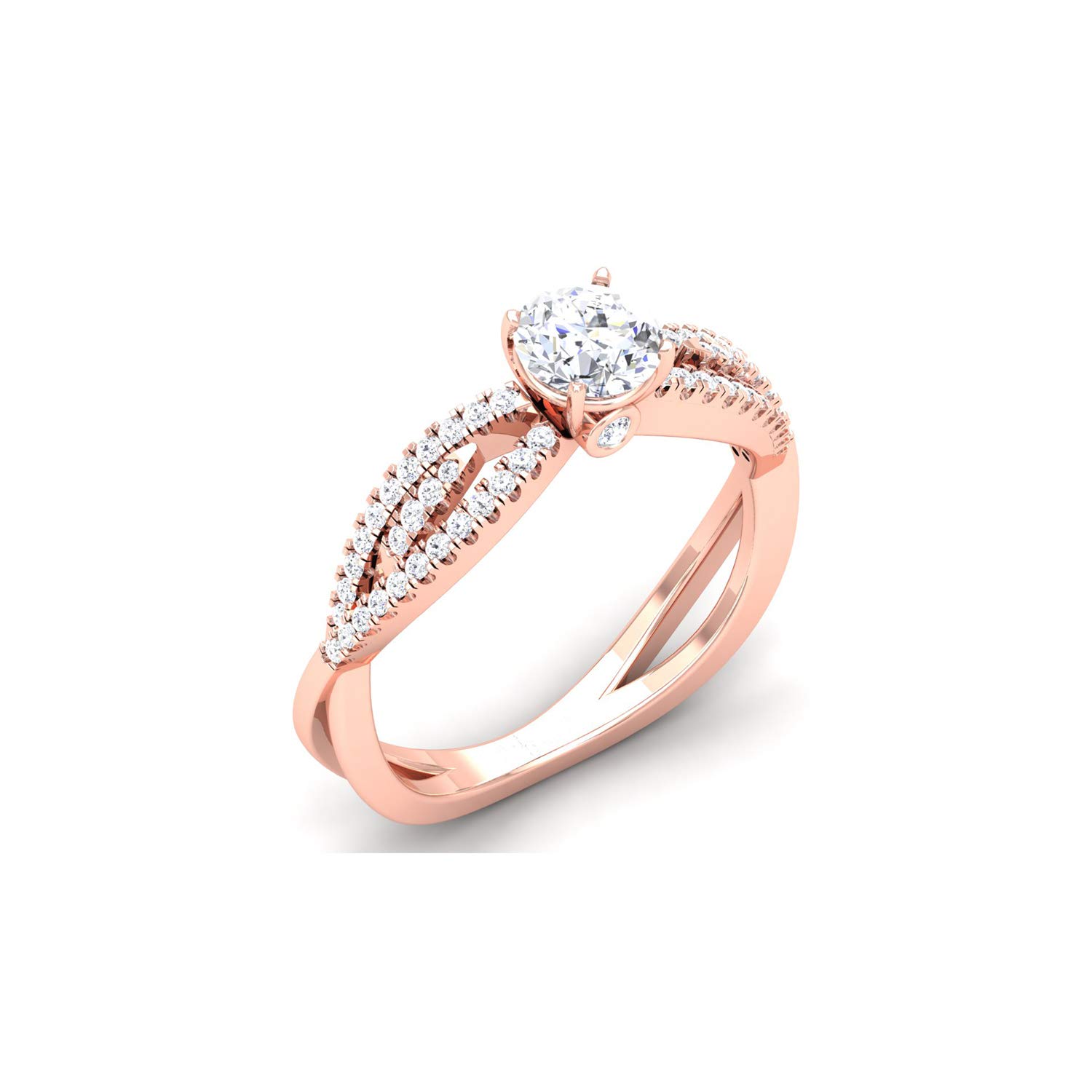 avsar Jewellery 14k (585) Rose Gold Ring for Women-picture-41