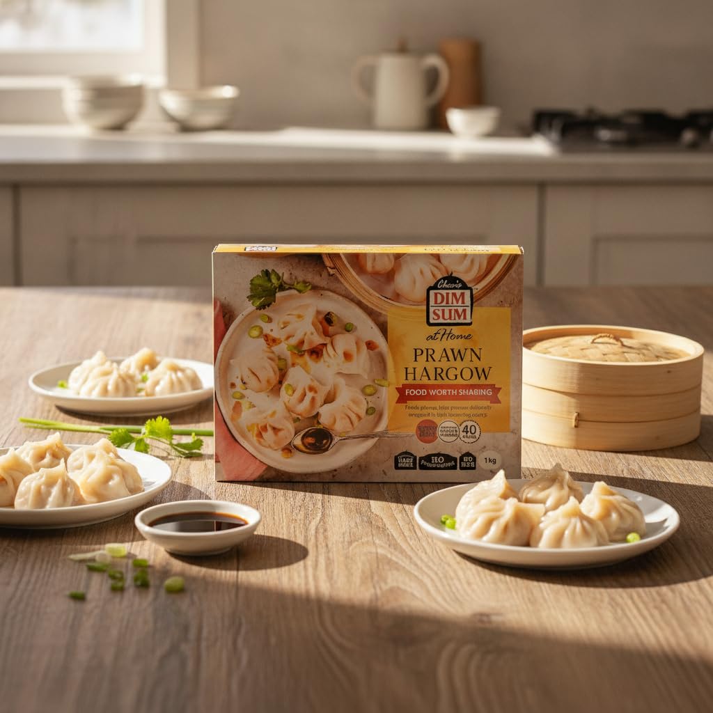 Ravioles de Langostinos Artesanales - Pack Familiar 1 kg (40 Unidades) - Dumplings de Gambas para Cocinar al Vapor o Hervir - NEXU