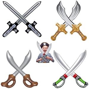 HUYIWEI 8 Stk. Aufblasbare Piratensäbel Schwerter