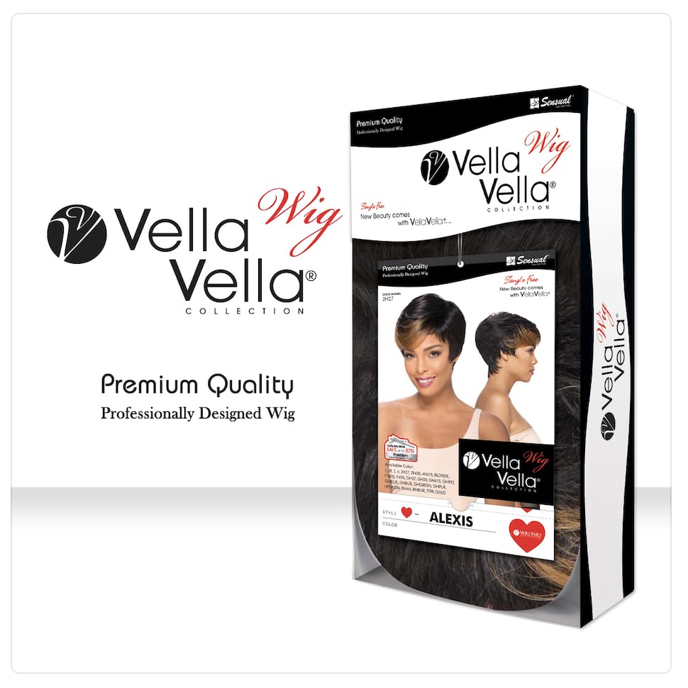 Miniatura 6 de Peluca completa sintética sensual - ALEXIS (1B)