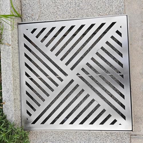 Grille de lavabo en acier inoxydable avec base solide pour cour et garage - 6