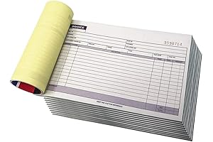 5 Pack Large Sales Order Book Receipt Invoice Carbonless 5.5" X 8"