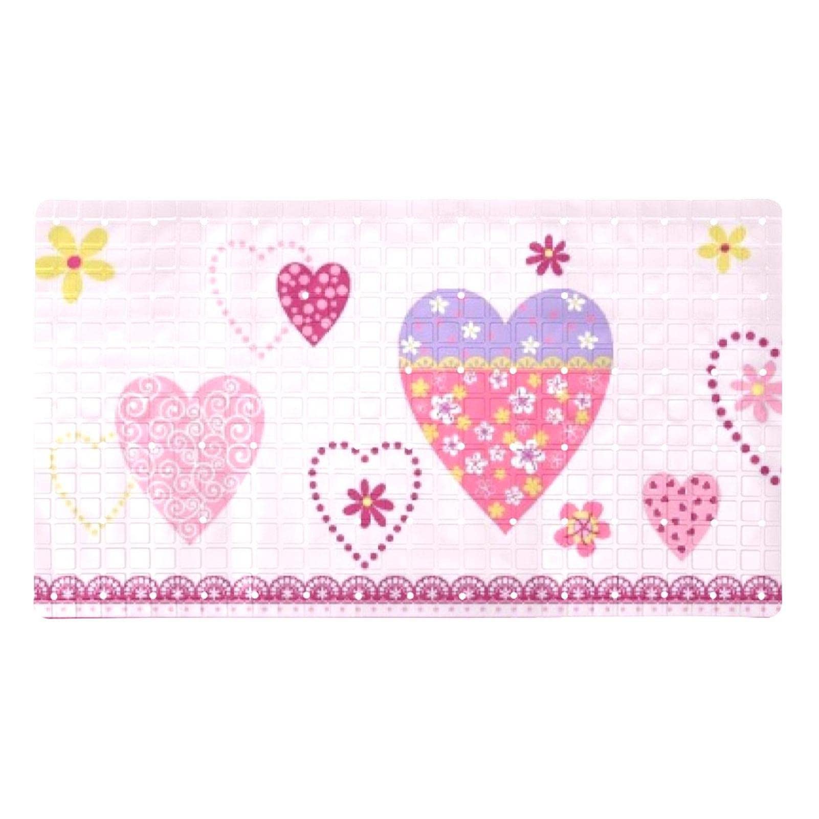 Tapis de bain Love Broken Flower avec ventouses pour sécurité des enfants