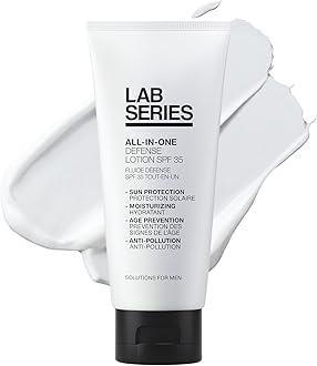 Lab Series Men's All-In-One Defense Face Lotion SPF 35 - Mineral Oil Free Sunscreen - Anti Aging Face Moisturizer with SPF - Skin Care for Men, 3.4 Fl Oz