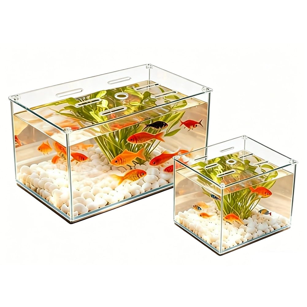 GZHERVICES Coperchio Fuga per Acquari (Design Perforato), Copertura Superiore per Acquari, Pannello in Policarbonato A Rete per Acquari, Copertura Superiore Fuga per Terrari(50x40cm)