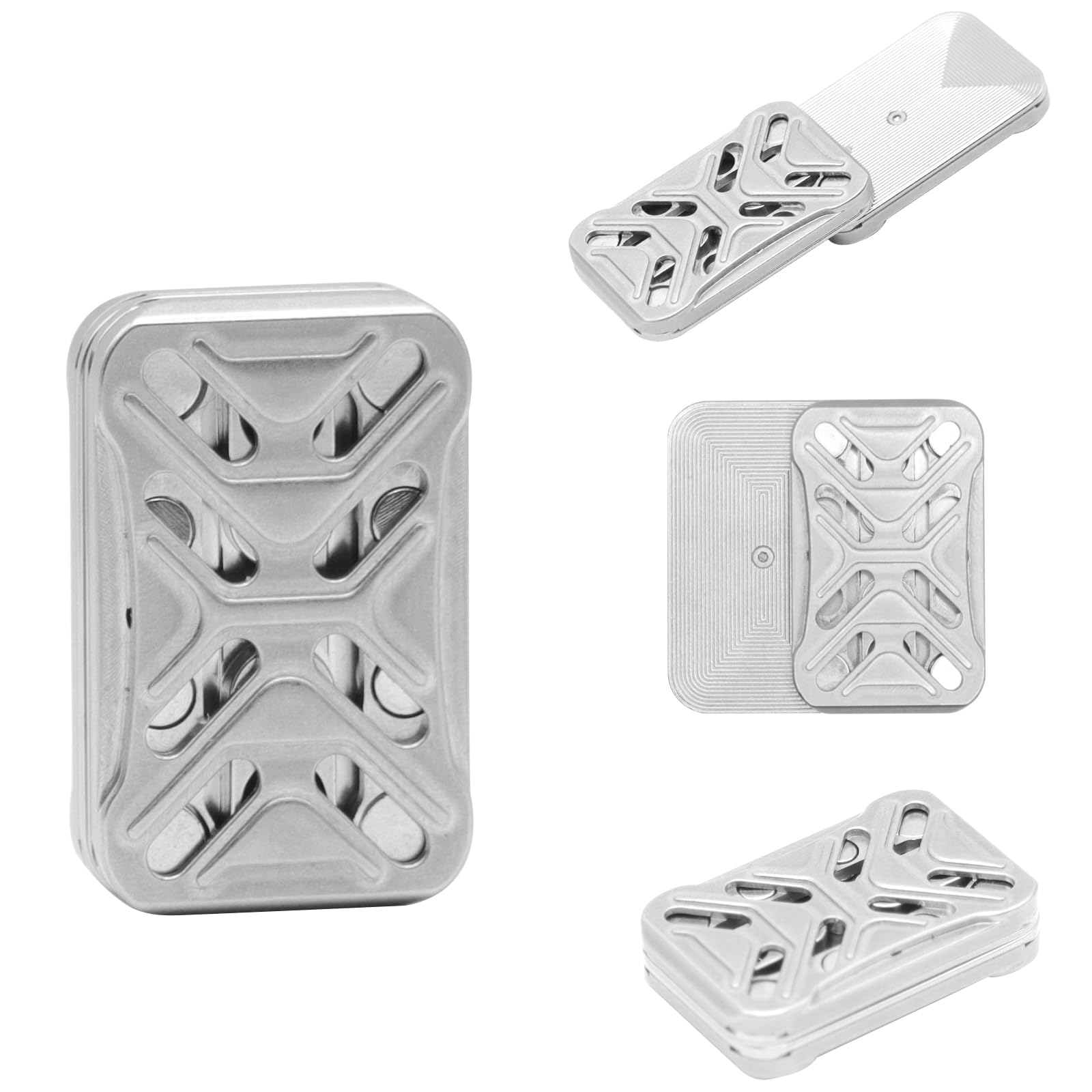 Fidget Slider Metal Toy,Metal Fidget Slider Jouet Magnétique à Glissière,Jouets à glissière magnétique pour Le Bout des Doigts,ADHD Autisme Sensory Toys,Anxiété Stress Relief Toys