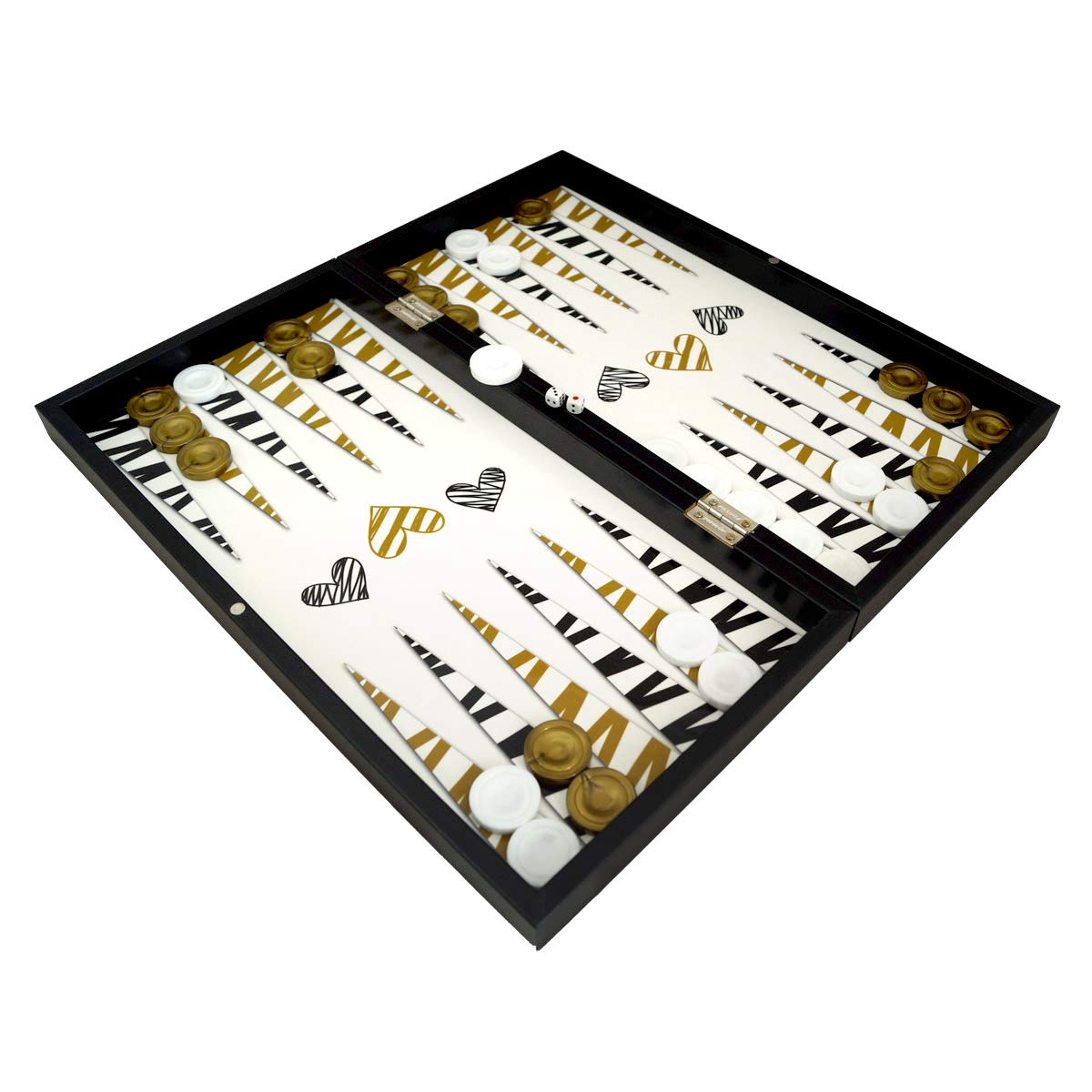 PrimoLiving Set de Lujo de Madera para Backgammon Valentine XXL - 48 x 48.7 cm