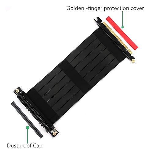 Miniatura 2 de PCI-E Cable de extensión pci Cable de extensión 16x pcie Riser (pcie Extender 90 grados 7.9 in)pcie Riser Cable
