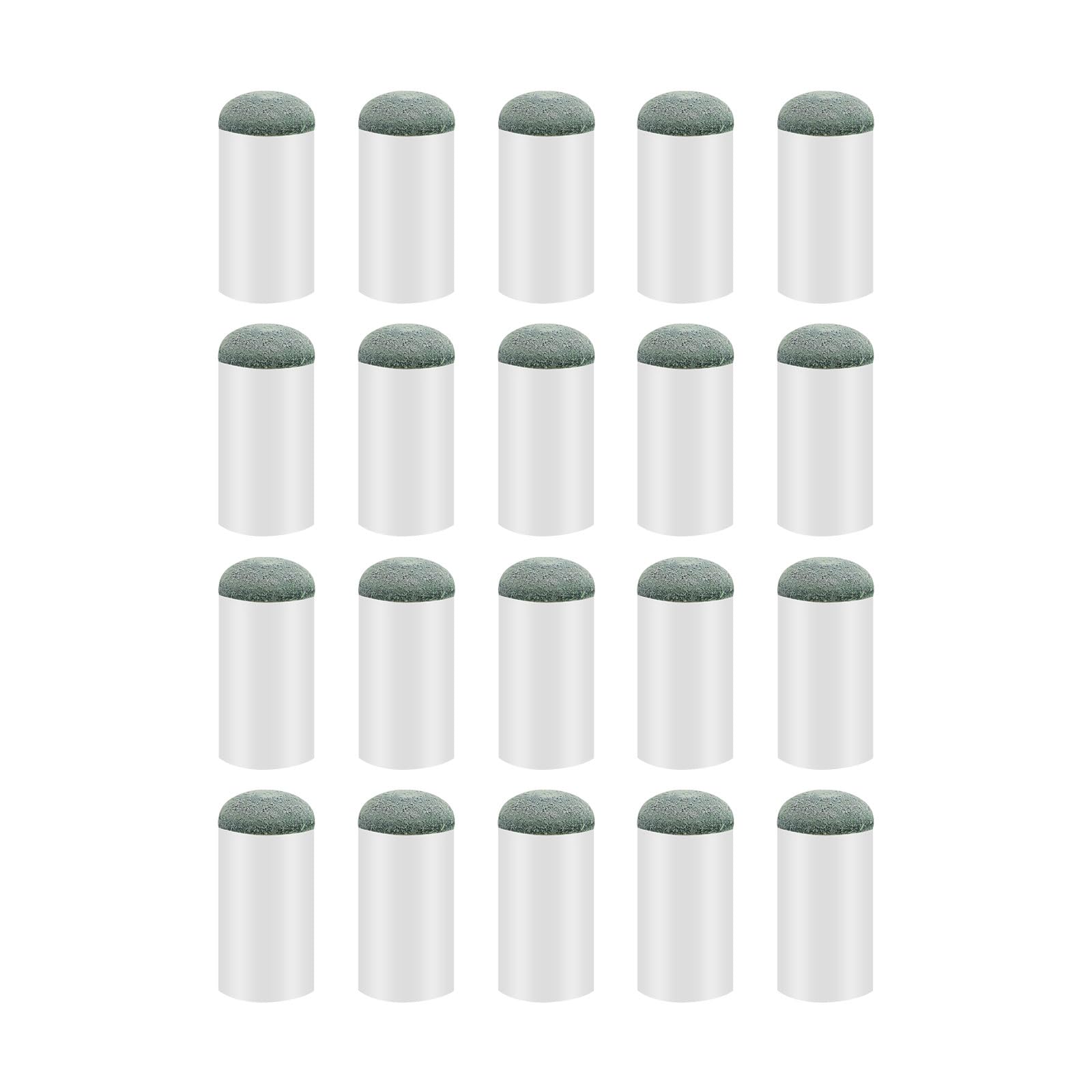 PEUTIER 20pcs Slip On Pool Cue Tips, 0.51in Replacement Tips for Pool Cues Plastic and Cowhide Pool Cue Stick Tips Reliable Lightweight Billiard Cue Heads Tips Replacement Accessories