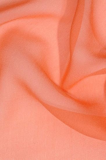 Amazon Com Candle Light Peach Pink Silk Georgette Fabric