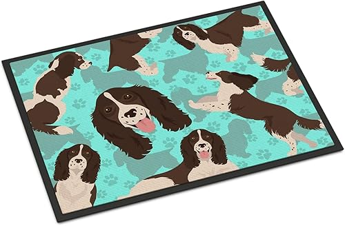 Caroline's Treasures MLM1076JMAT - Felpudo de hígado inglés Springer Spaniel de 24 x 36 pulgadas, tapete para puerta delantera, interior y exterior,