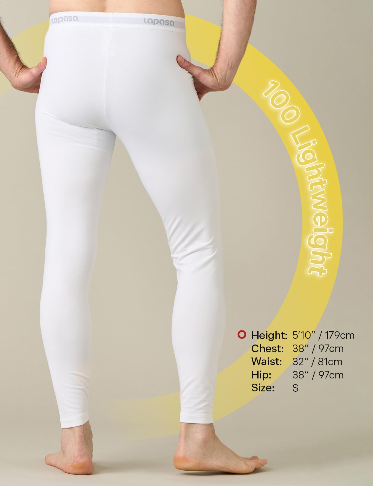 LAPASA Pacco da 2 o 1 Calzamaglie Termica Uomo Fodera in Pile Medio/Pesante Pantaloni Termici Sportivi Strato Base Biancheria Intima Leggings Caldi M10/M25/M56
