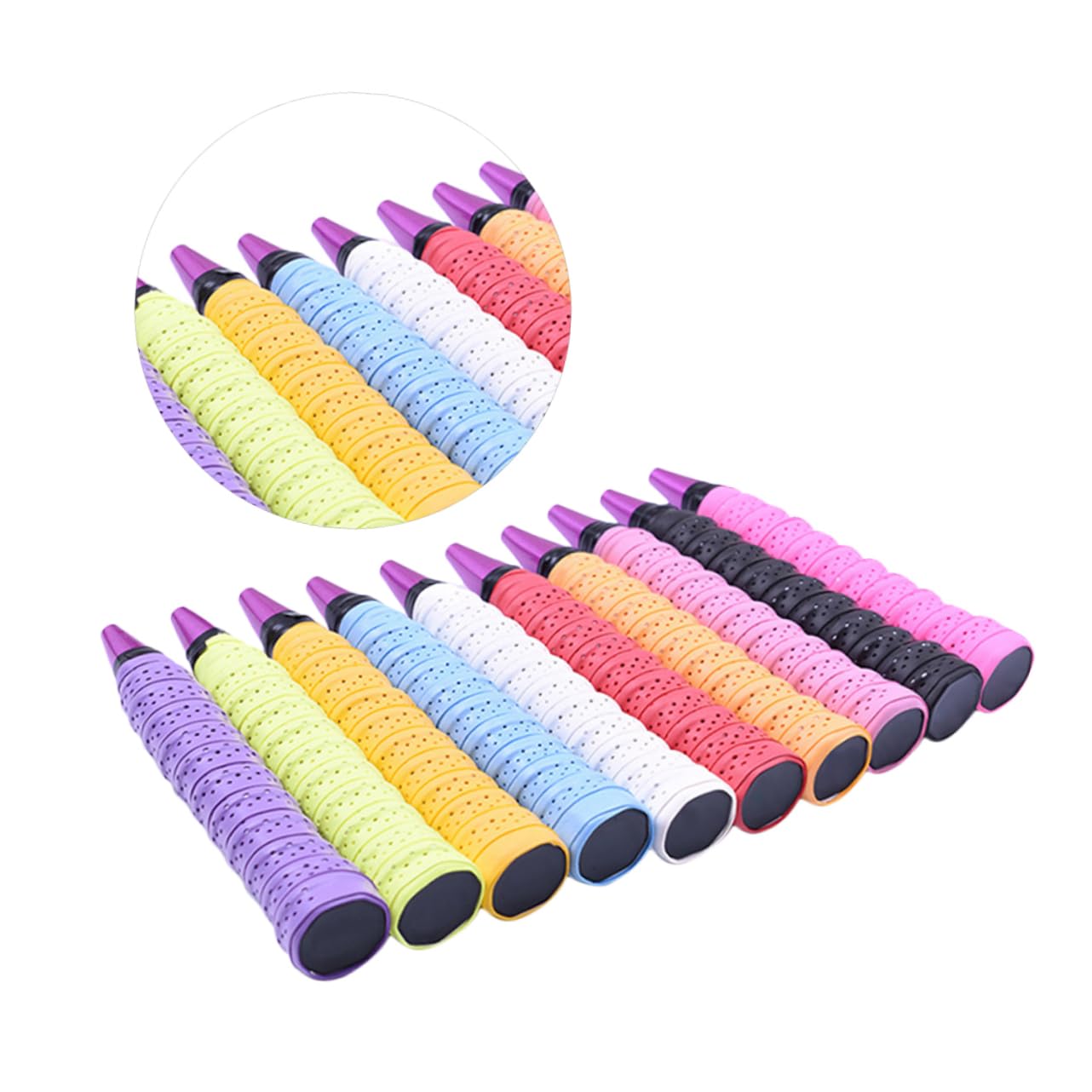 BESPORTBLE 10Pcs Breathable Slip Tennis Overgrips Tape for Racket Moisture Wicking Sticky Sweatbands Badminton Grip Enhanced Comfort Sweat Absorption