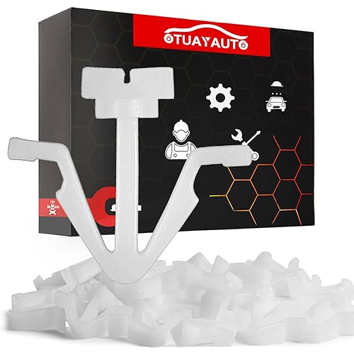 OTUAYAUTO 30Pcs 62318-01WOO White Grill Clips - Replacement for Nissan Titan, Frontier, Pathfinder, Xterra, Pickup Front Grille Clips