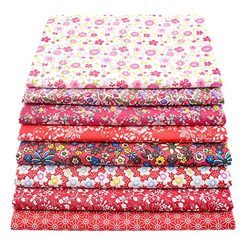 100% Cotton Fabric Squares for Sewing & Quilting - Floral