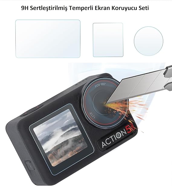 Glass Screen Protector 9H (Dji OSMO Action 5 Pro Compatible)