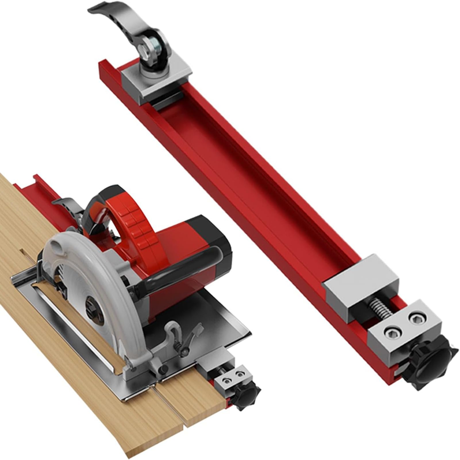 Adjustable Cutting Machine Base Guide,Electric Circular Saw Milling Positioning Clamp,Adjustable Circular Saw Guide Rail,Punch Plate Base Woodworking For Precision Cutting Milling,Craft Cut Aid