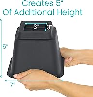 Vista 6 de Vive Bed Risers Heavy Duty (4 Pack - 5 Inch) - Furniture Lifts Risers for Couch, Table, Desk, Chair & Dorm Bed Risers for Bed Frame - Leg Elevator