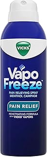 Vicks VapoFreeze Menthol Pain Relieving Spray 3oz, for Muscles & Joint Pain Associated with Arthritis, Simple Backaches, Strains, Sprains, Bruises, Vicks Vapors, Penetrating Formula