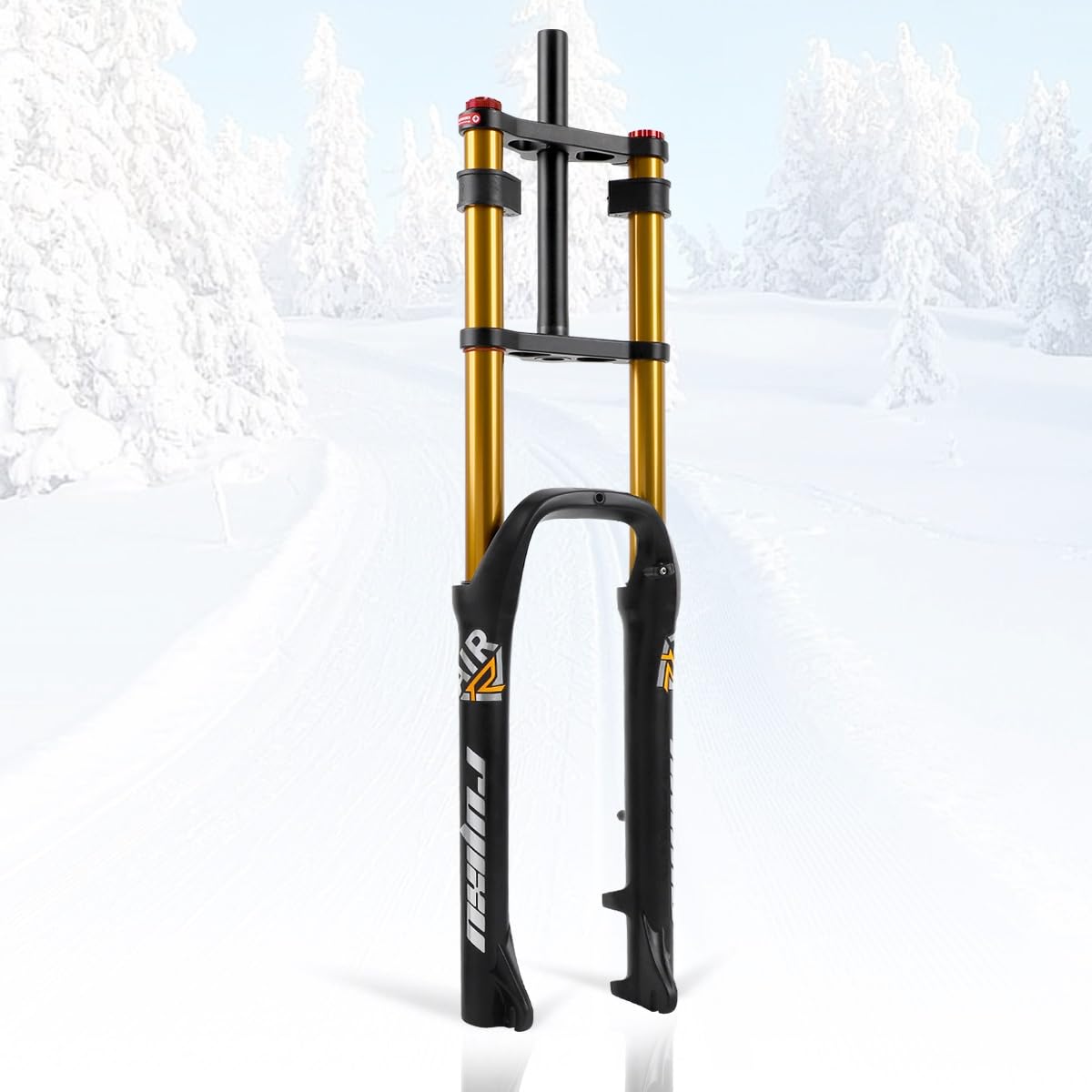 Forcella Bici Elettrica Fat Bike 26 Pollici 4.0 Pneumatici Freno A Disco 130mm Corsa Mountain Bike Forcella Ammortizzata 9 * 135mm QR Forcella Bicicletta 1-1/8"