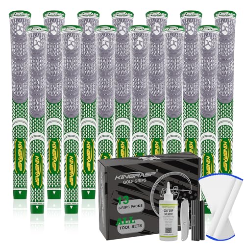 KINGRASP Premium Rubber Golf Grips 13 Pack, Anti-Slip，Super Stability,Cord Rubber, Golf Club...