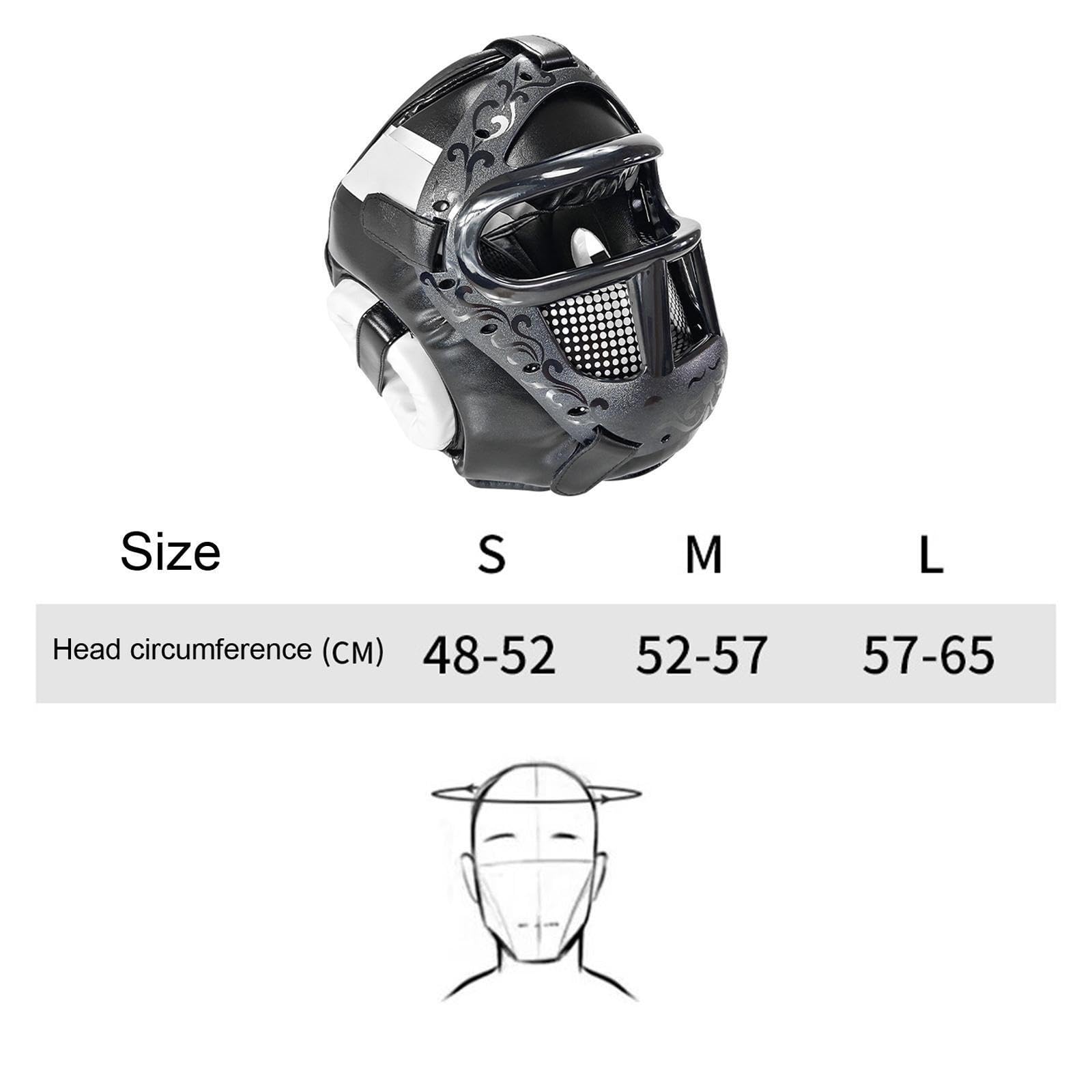 Casco da allenamento per kickboxing, taekwondo, boxe, karate | traspirante, cappello sportivo, sparring, grappling, MMA, arti marziali, boxe, hollow out