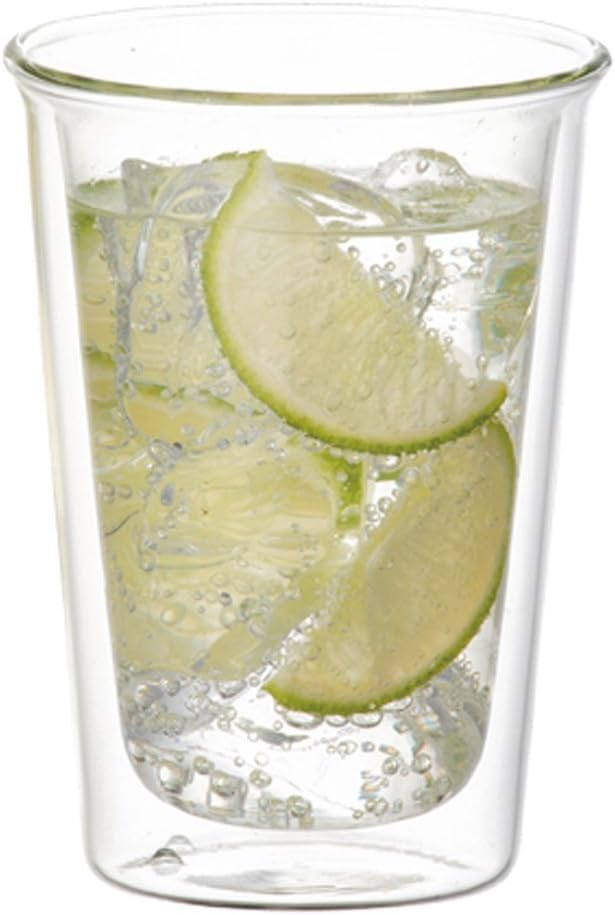 Set of 2 Double Walled Cocktail Glasses - Kinto Cast - 290 ml (9.81 fl. oz.) (Japan Import)