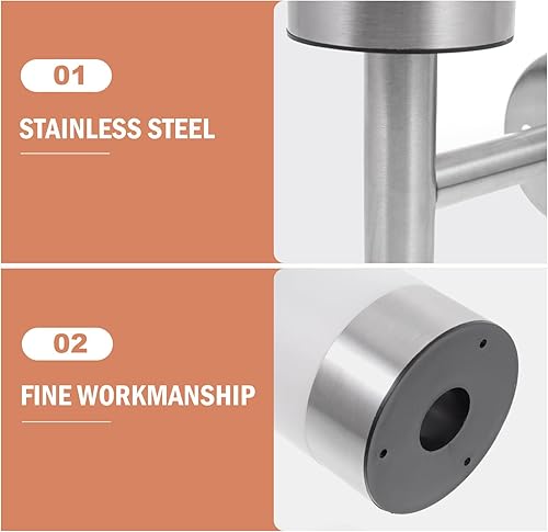 Miniatura 5 de Cabilock 2Pcs Stainless Steel Solar LED Wall Lights Outdoor Lighting for Garden Patio Fence Courtyard with Bright Illumination