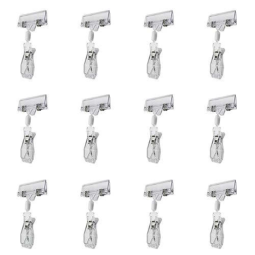 HD6006 Sign Clips Swivel Merchandise Sign Clip Display Clip (Clear,